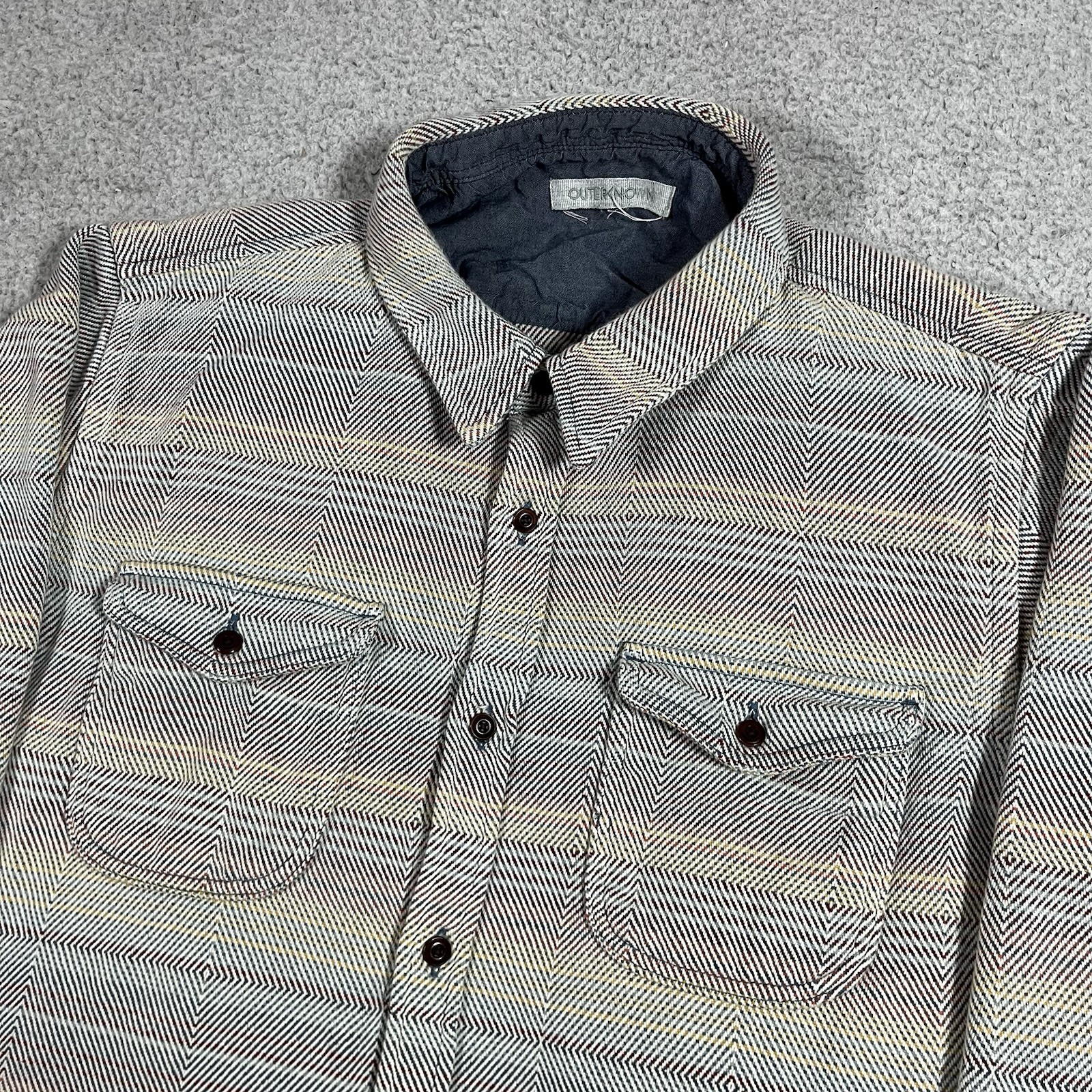 Outerknown Shirt Mens 2XL Blanket Heavy Organic Cotton Shacket Mojave Stripe