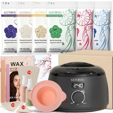 Waxing Kit-Professional Wax Warmer for Women Men Hair Removal,Black Waxing M...
