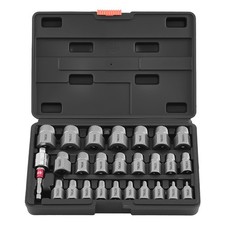 VEVOR Screw Extractor Set 27 Pieces Hex Head Multi-Spline Easy Out Bolt Remover