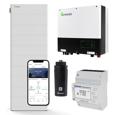 Growatt SPH5000TL3-BH-UP 0% MwSt §12 III UstG 5kW Hybrid Inverter + 23.0kWh Spei