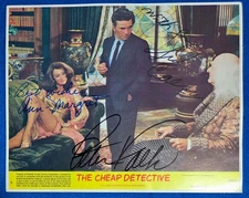 The Cheap Detective Lobby Card 1978 Peter Falk Ann-Margret Sid Caeser AUTOGRAPHS