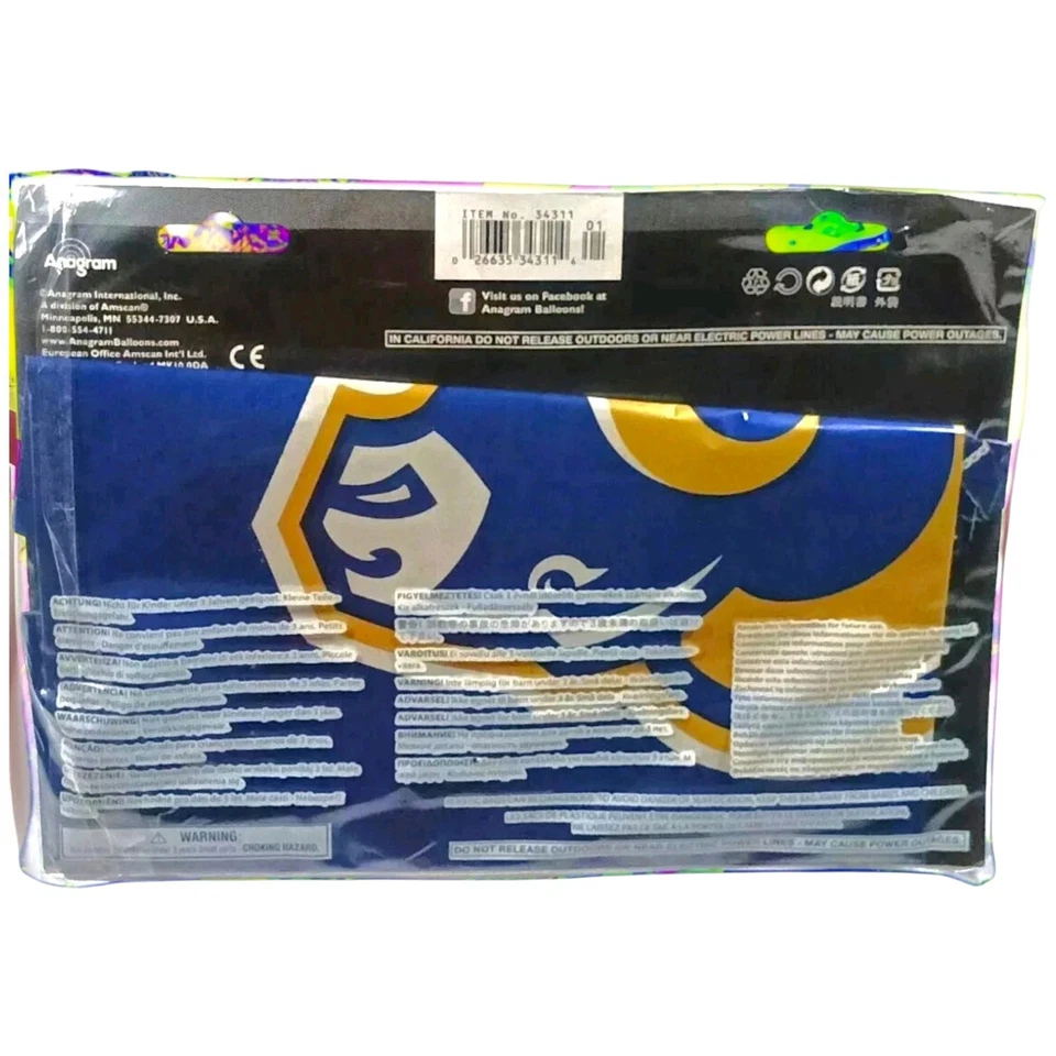 NFL St Louis Rams globo de helio, suministros de fiesta, camiseta de fútbol americano Foto 2 de 3