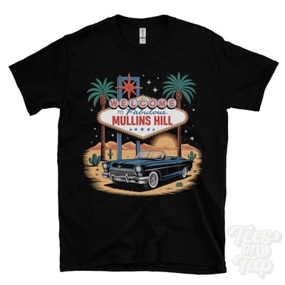 Lustiges T-SHIRT MULLINS HILL LAS VEGAS ZEICHEN PARODIE Portadown Armagh District