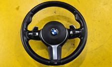 BMW 3 SERIES F30 320D 330e HYBRID LCI 15-18 BLACK LETAHER STEERING WHEEL & ABAG