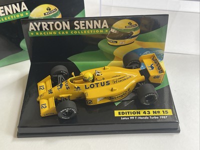 Ayrton Senna Minichamps Lotus 99T Honda Turbo model F1 car 1987