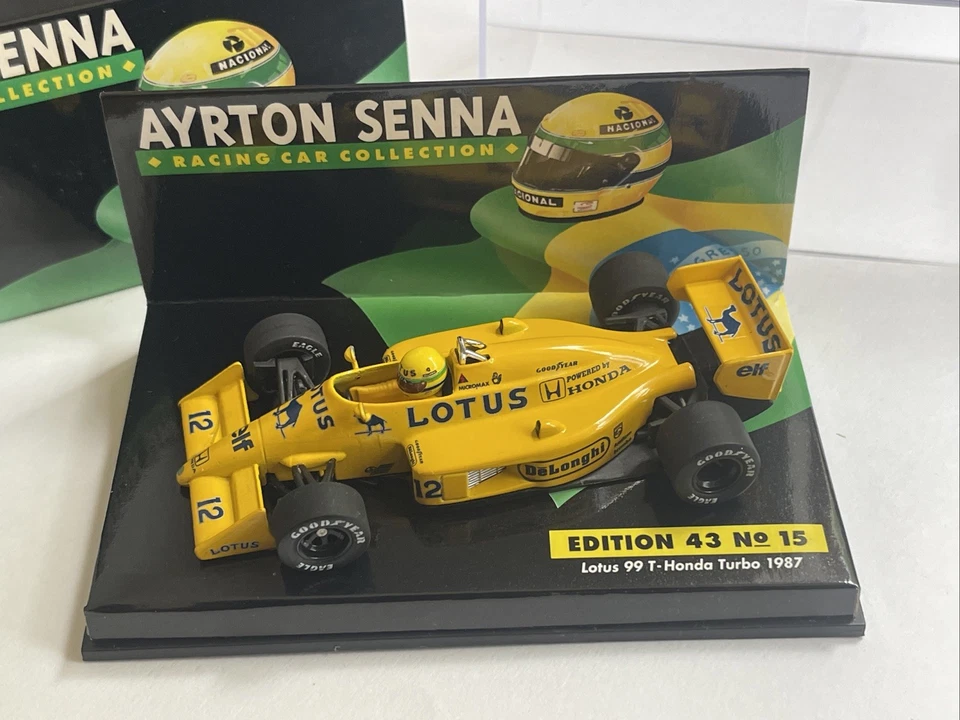 Coche Ayrton Senna Minichamps Lotus 99T Honda Turbo modelo F1 1987 Ed43 #15 1:43rd Foto 2 de 4