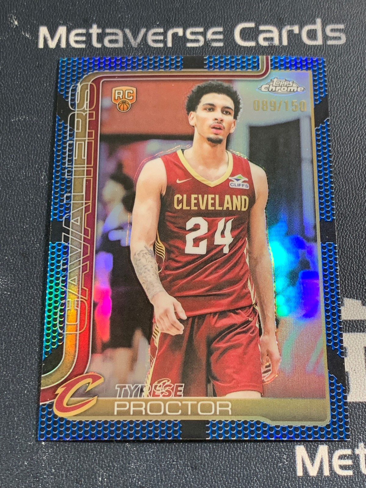 2025-26 Topps Chrome Rookie Blue Basketball #300 RC Tyrese Proctor 089/150