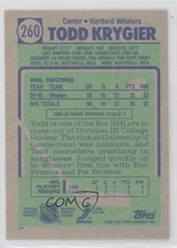 1990-91 Topps Blank Front Todd Krygier #260 0kb5
