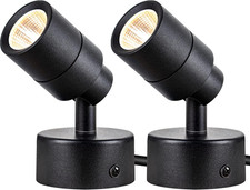 2 Pack LED 120V Spotlights Indoor, 3W up Lights Floor Spotlight, 3000K Uplights