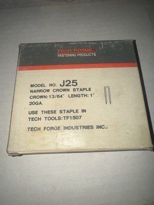 Tech Forge Fastening Products Crown Staples model j25 13/64 length 1
