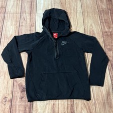 Nike Tech Fleece 1/4 Zip Hoodie Sweatshirt Black Longs-Sleeve Boys L