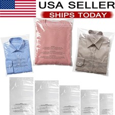 Poly Bags Resealable Suffocation Warning Clear Merchandise 1.5 mil Shirt Apparel