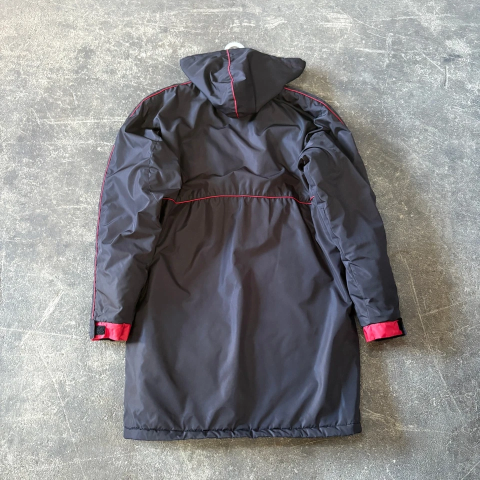 Chaqueta Abrigo de Banco Diadora Verano para Hombres S Negra Trench Puffer Insultada Larga Con Capucha Foto 4 de 4