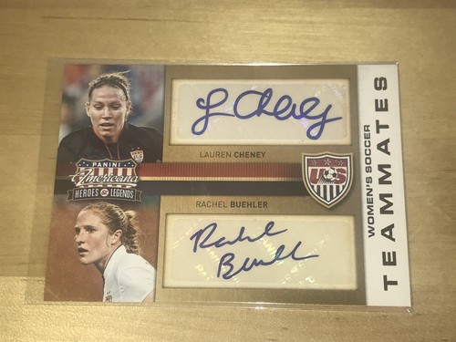 Lauren Cheney Rachel Buehler 2012 Panini Americana Heroes & Legends Dual Auto 49