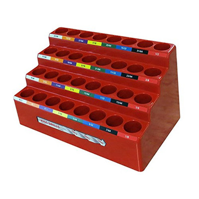 KISS DB Index 1/16-Inch - 1/2-Inch Color-Coded 32 Drill Bit Slot Index