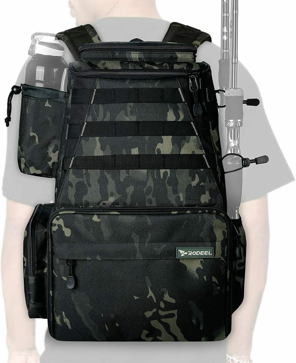 Rodeel Fishing Tackle Bag, Waterproof Backpack/Rucksack, without Tackle Box