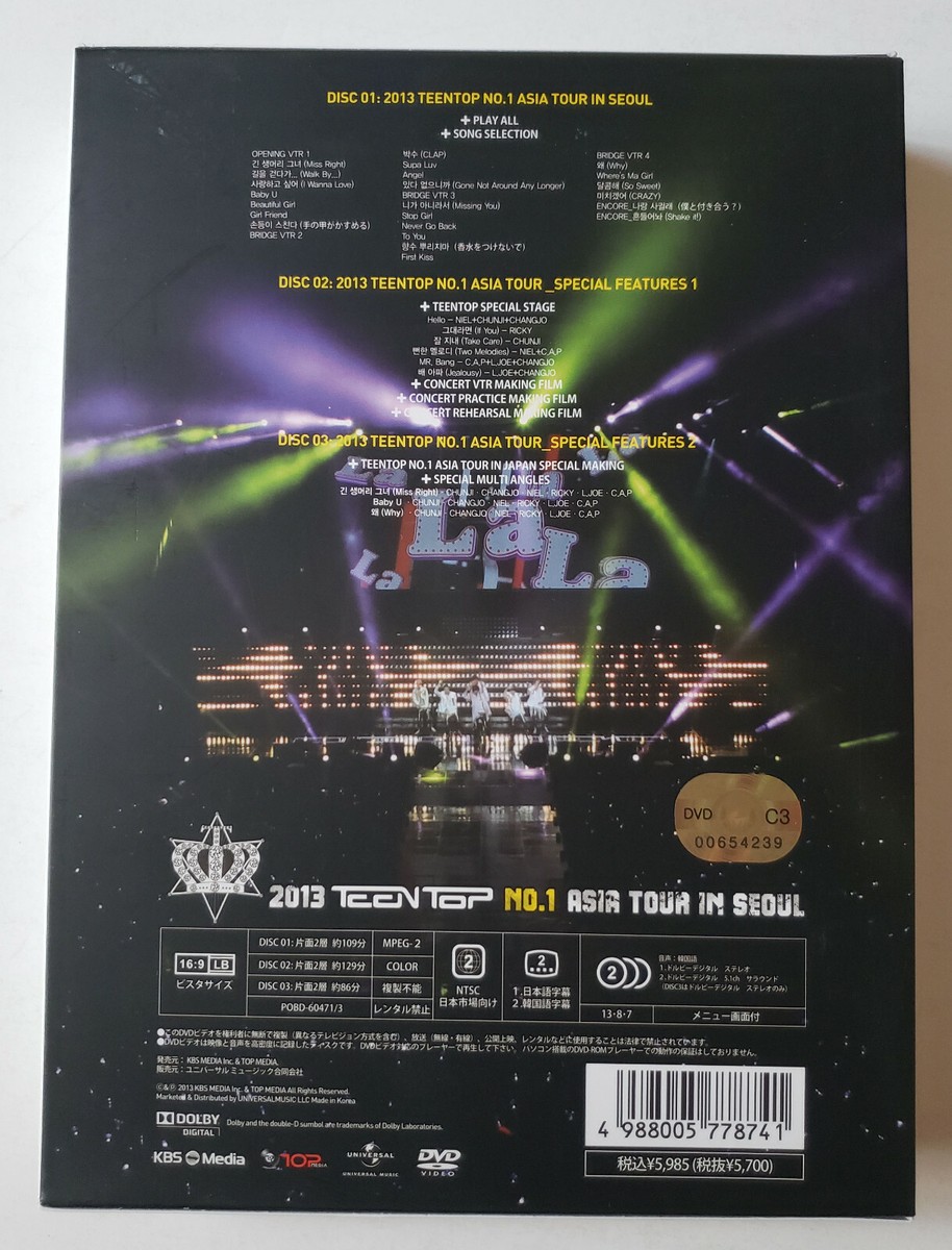 TEEN TOP No.1 Asia Tour in Seoul Japan Press 3 DVD + Photobook K  
