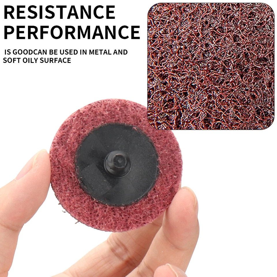 30Pcs Mix 3inch 75mm Sanding Discs Scotch Brite Roll Lock Surface Coarse Pads UK - Image 3 of 4