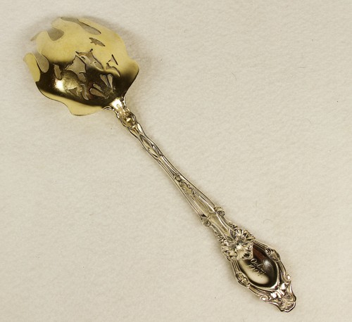 ANTIQUE GORHAM VIRGINIA ART NOUVEAU STERLING SILVER SERVING FORK c. 1907 - Picture 6 of 10