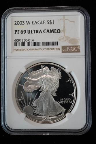 2003 PROOF American Silver Eagle NGC PF-69 Ultra Cameo