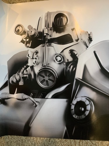 Fallout T 45 Power Armor Lithograph Bethesda Iv New Vegas Print 24 X 22 139 Ebay