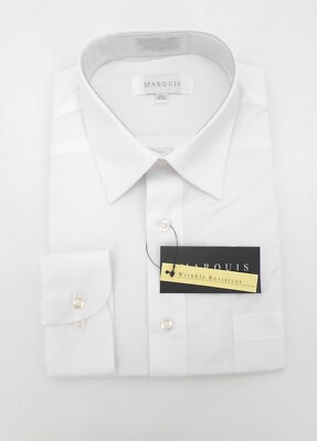 Marquis Men's White Slim Fit Dress Shirt $24.99 | eBay