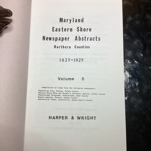 MARYLAND EASTERN SHORE ZEITUNGSABSTRACTS, Northern Counties, 1825-1829, VOL 5: - Bild 3 von 4