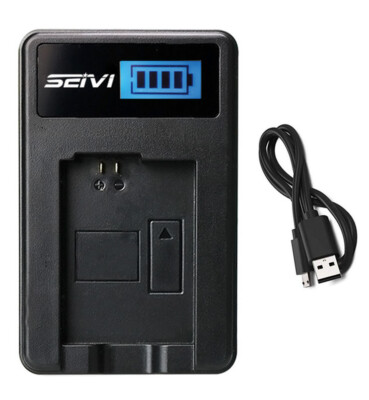 LCD USB Battery Charger For Canon LEGRIA HF R606, HF R706, HF R806 Camcorder