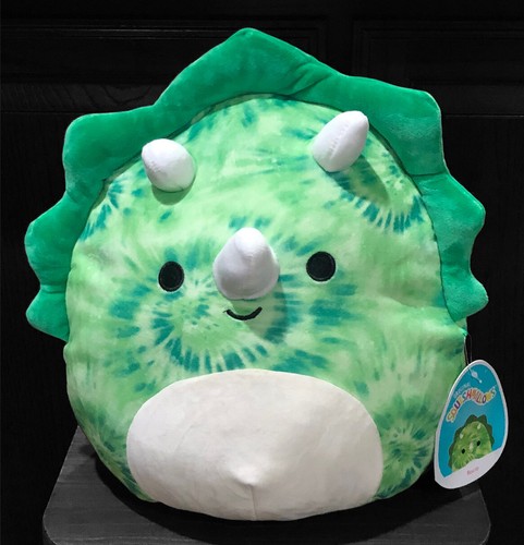 Dinosaur Dino Triceratops Green Tie Dye 