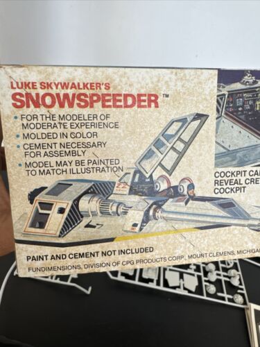 star wars MPC ERTL Luke Skywalkers Snowspeeder 1980s Model Empire Strikes Back - Picture 4 of 24
