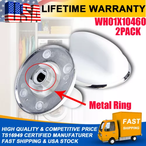 Knob ( 2 Pieces ) Compatible with GE Dryer WE01X20378 175D3296P001 WH01X10460