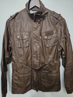 Barbour Waxed Duralinen International Jacket. Size 10 Spring Summer Womans 