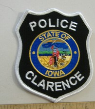 CLARENCE  IOWA   POLICE FABRIC PATCH