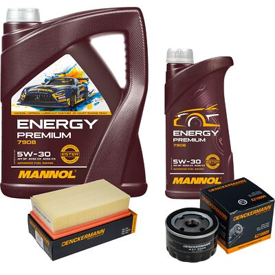 DENCKERMANN Inspektionspaket Energy Premium 5W-30 6L für Renault Modus/Grand 1.6