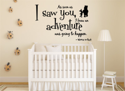 As Soon As I Saw You Winnie Pooh Children S Bedroom Vinyl Nursery Wall Decal Ebay