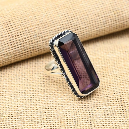 Amethyst Gemstone Handmade 925 Sterling Silver Ring Jewelry
