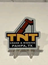 TNT  Crane & Rigging  Operating Engineers Hardhat Sticker Hard Hat Texas D