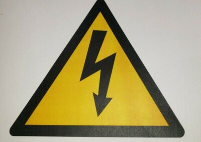High Voltage Electrical Shock Hazard Warning Symbol Vinyl Decal Sticker shock