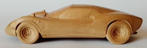 Alfa Romeo 33 Stradale - 1:15 Wood Car Scale Model Replica Oldtimer Vintage Toy - Picture 9 of 10