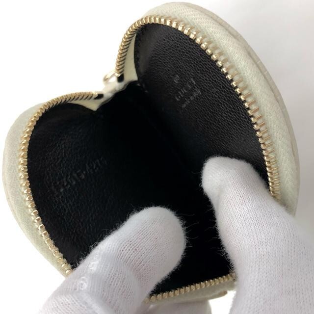 グッチ コインケース 152615 ハート GGキャンバス アイボリー 9642 GUCCI 152615 GG Heart Shaped coin purse Beige Ivory Brown