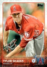 2015 Topps Baseball Card Tyler Skaggs Los Angeles Angels #74