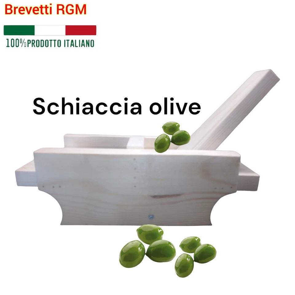 SUPER OFFERTA- SCHIACCIA OLIVE ARTIGIANALE IN LEGNO,FACILE,UTILE, VELOCE . - Image 3 of 4