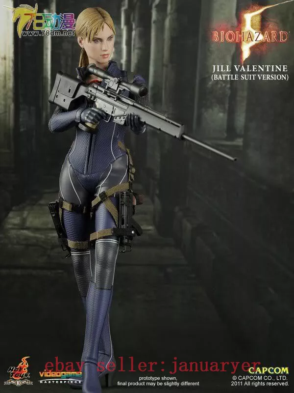 jill valentine from resident evil 5, in battle suit outfit