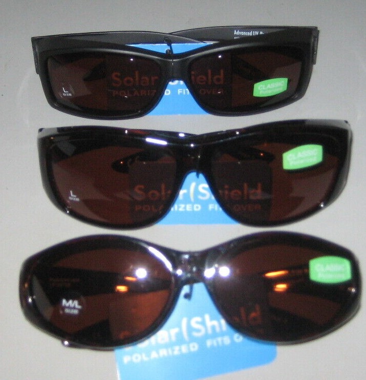 Polarized Solar Shield Sunglasses Fits Over Glasses MSRP$19.99-image