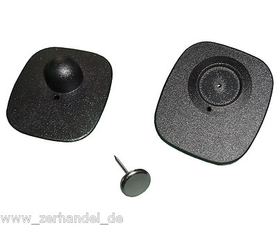 1000 Security RF Hard-Tag Mini Square + Needle 8,2MHz Anti Theft Store ER002