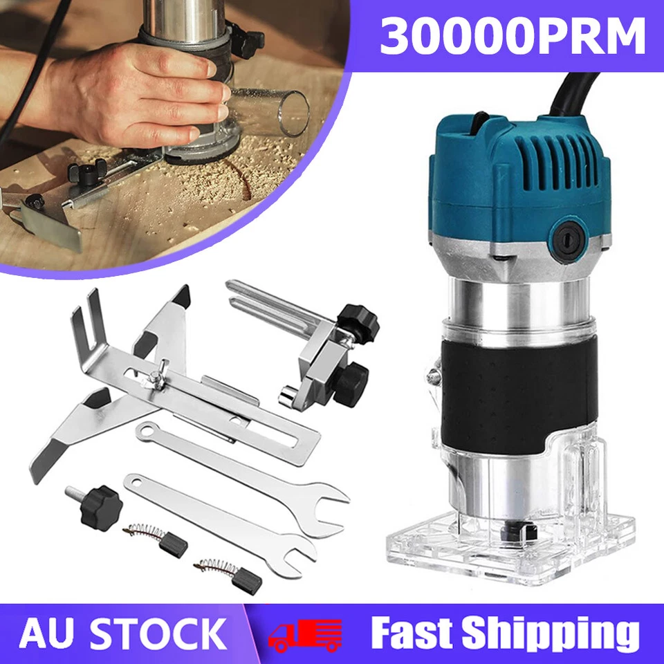 800W Electric Wood Trimmer Hand Wood Trimmer Router Tool for Woodworking Plug