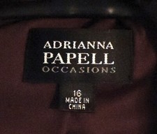 Adrianna Papell Burgandy Gown 16