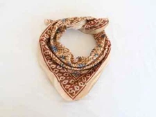 100% Cotton Bandana Block Print Bandana Bohemian Style Cotton Neck Scarf