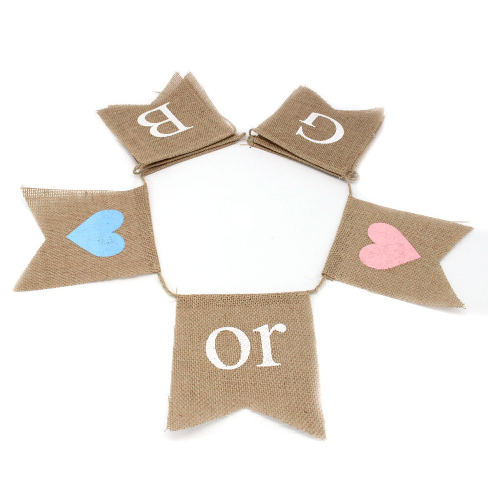 2 Pack European and American Bunting Baptism Decor DECORATION The