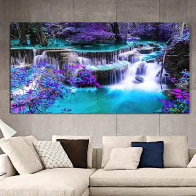 Landscape Waterfall Mural Canvas Painting Home Decor Wall Art Canvas Print Art
